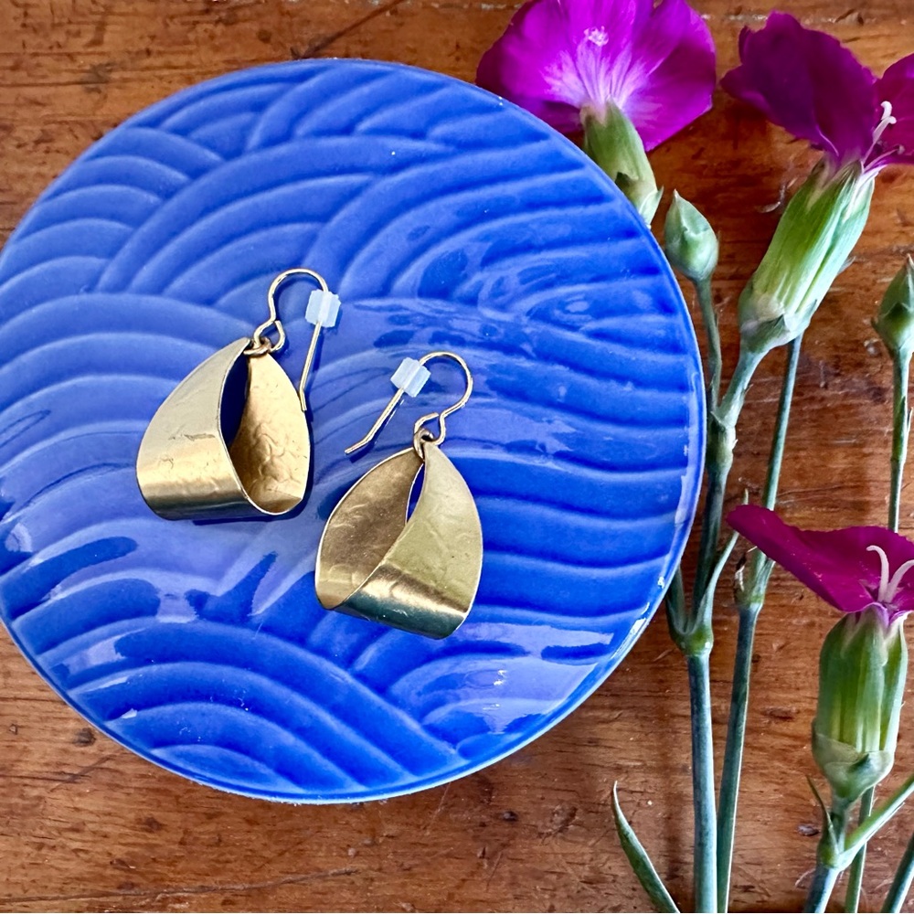 Marjorie Baer MBSF Brass Earrings
